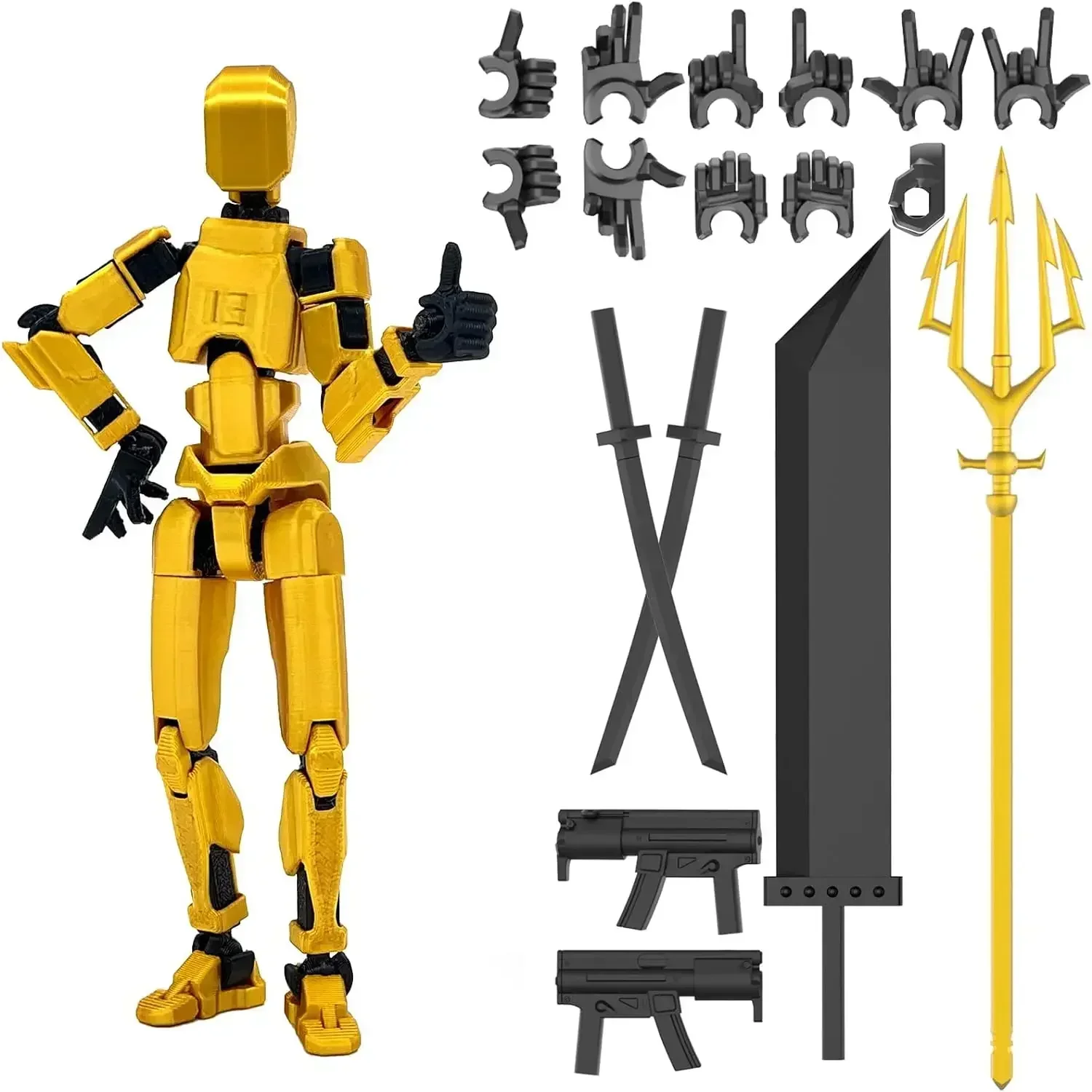 3D Printed Shapeshift Robot Action Figure - Lucky 13 DIY Mannequin Toy