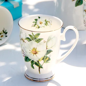 300ML, tasses à café drôles en porcelaine, peinture florale en porcelaine, tasses à expresso de campagne vintage, verres taza tasse à thé art 1