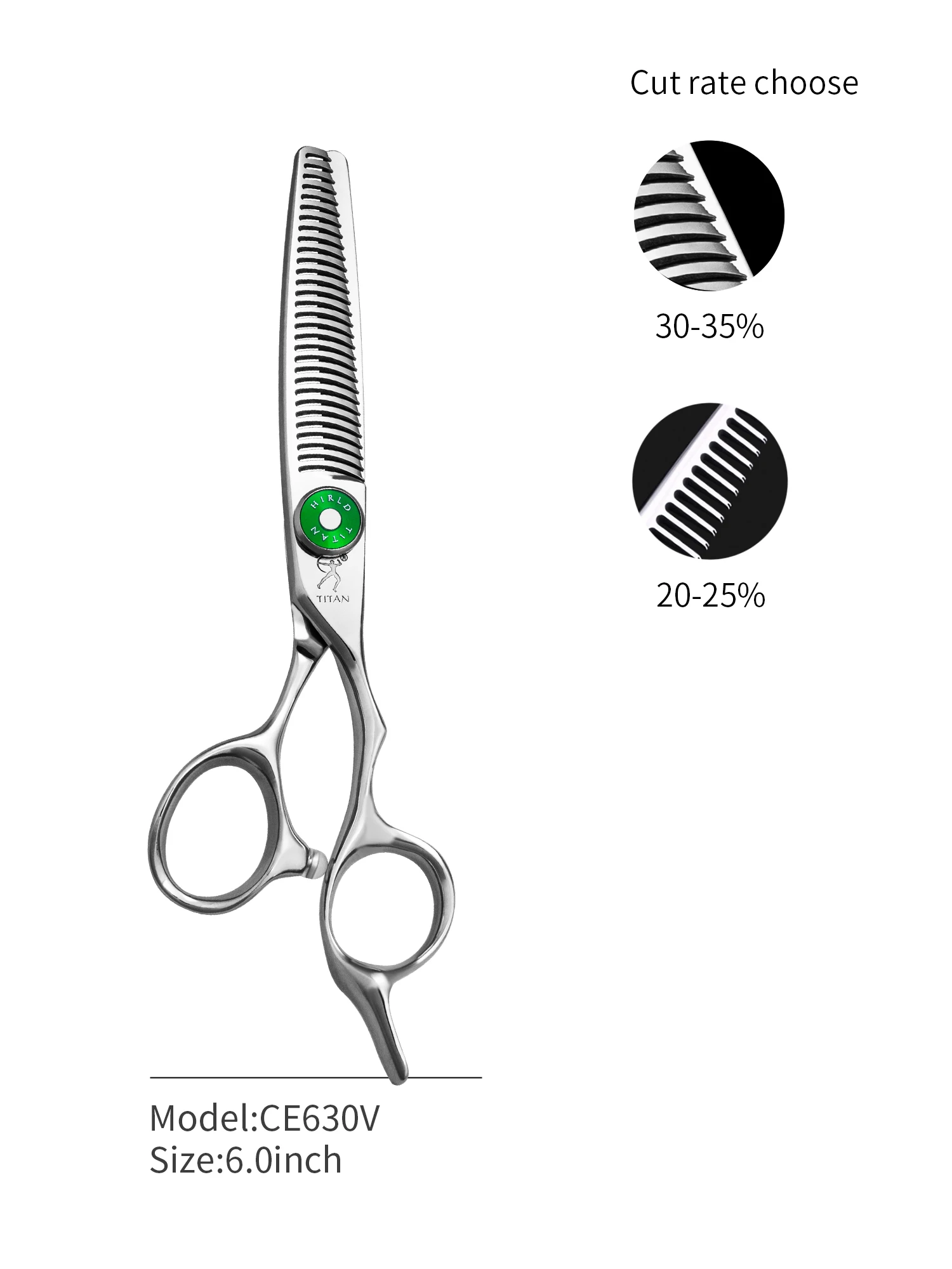 TITAN Hairdressing Scissors Professional Barber Tools Cutting Thinning Scissors Hair Shear 6 Inch HIGH-END JP Steel CNC