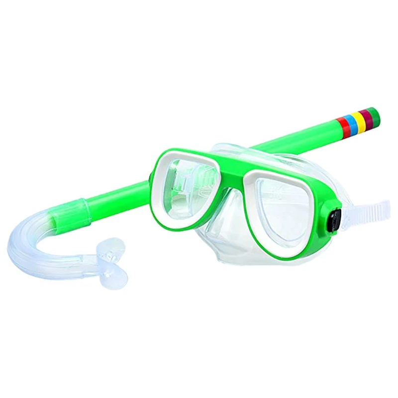 Children Swimming Eyewear Set Underwater Snorkeling Full Face Swim Mask with Breathing Tubes Chic Anti-fog Swimming Glasses swimming goggles