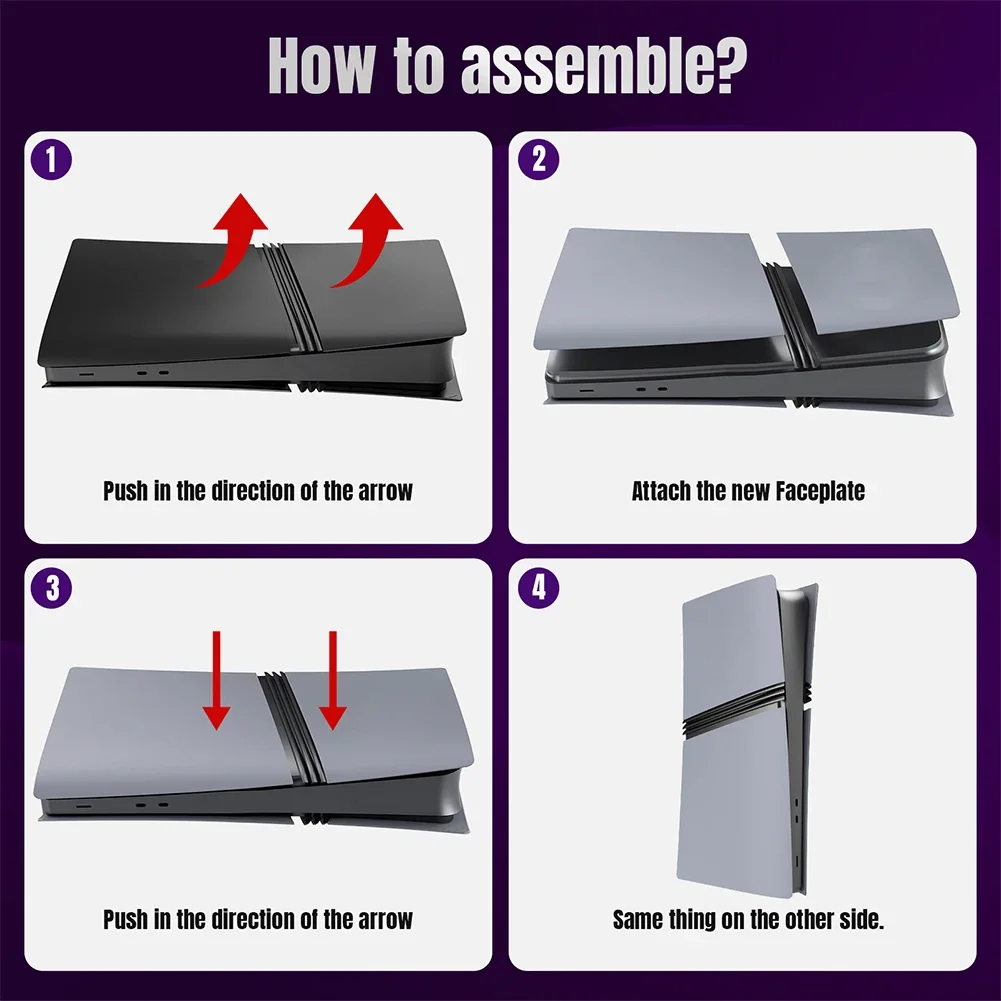 30th Anniversary for PS5/PS5 Pro Disc/Digital Faceplate Console Cover Anti-Scratch Plastic Hard Case Side Plate Shell Face Plate