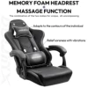 Dowinx Gaming Chair Ergonomic Office Recliner for Computer with Massage Lumbar Support, PU Leather E-Sports Gamer Chairs 4