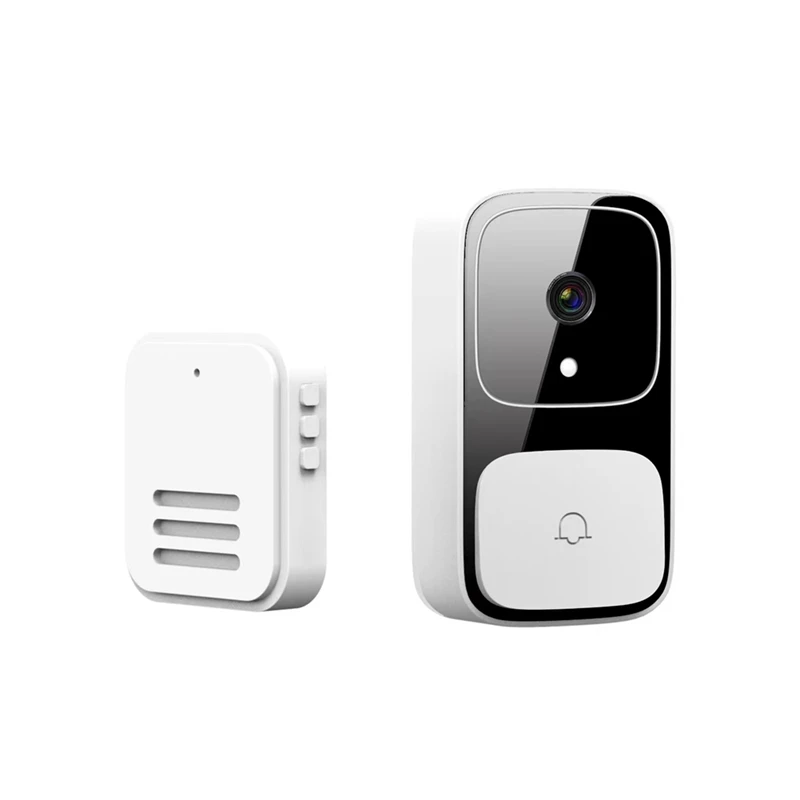 

Smart Doorbell Two-Way Intercom Camera Phone Remote Video Home Protection Night Vision Bell Camera White Plastic