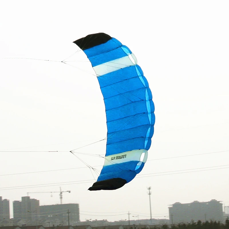 free shipping dual Line Stunt flying power Kite rainbow large soft kites for adults serf steering wheel windsurfing kevlar line 6