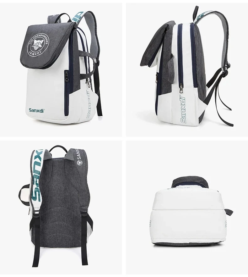 Multifunctional Foldable Tennis Racket Backpack Squash Badminton Racket Carry Tote Bag Men's Women's Large Capacity Sports Bag