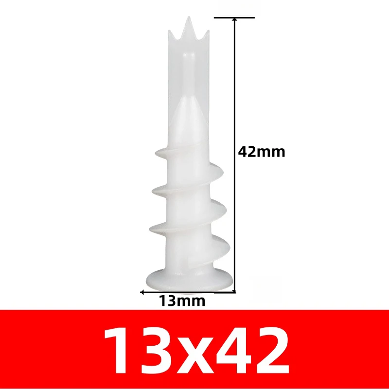 Drilling Drywall Anchor 20/50/100Pcs with Tapping Screw for Plasterboard Gypsum Hollow Cavity Wall Expansion Plug Plastic Nylon