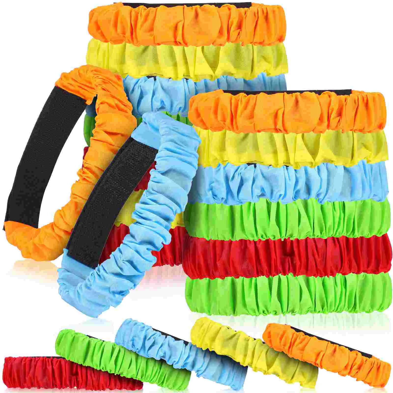 

Two-person Three-legged Leggings Race Band Interaction Props Elastic Bands Game Bright Color Straps Three-legs Ropes