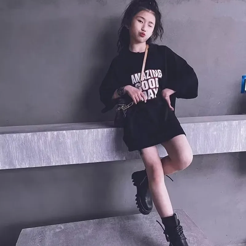 

T-shirts For Children Short Sleeve Tee Shirt Children's Blouse Kids Girl Clothes 6 To 7 Year Girls' Clothing Baby Tops Top Cheap