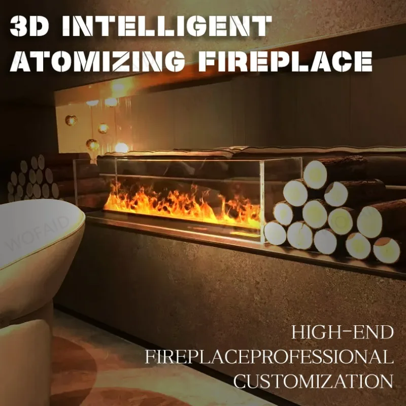 Modern 3d Flame Steam Fireplace Remote Control Electric Fire place Silent Water Mist Electric Decoration Atomization Fireplace