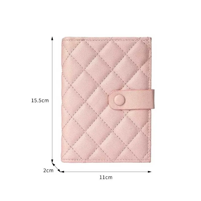 Leather Passport Holder Covers Case Multi-functional Travel Credit Card Wallet Cute Passport Book for Women Hasp Passport Cover - 6