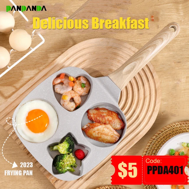 Thickened Omelet Egg Frying Pan with Lid Nonstick 4 Cups Pancake Fried Egg  Pan for Breakfast Skillet Egg Cooker Pan Mold - AliExpress
