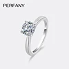 PERFANY 0.5/1/2CT Moissanite Women's Engagement Ring