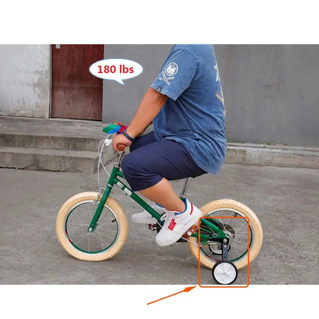 Pair Bicycle Training Wheels for 16 18 20 22 24'' inch Single Speed Bicycle