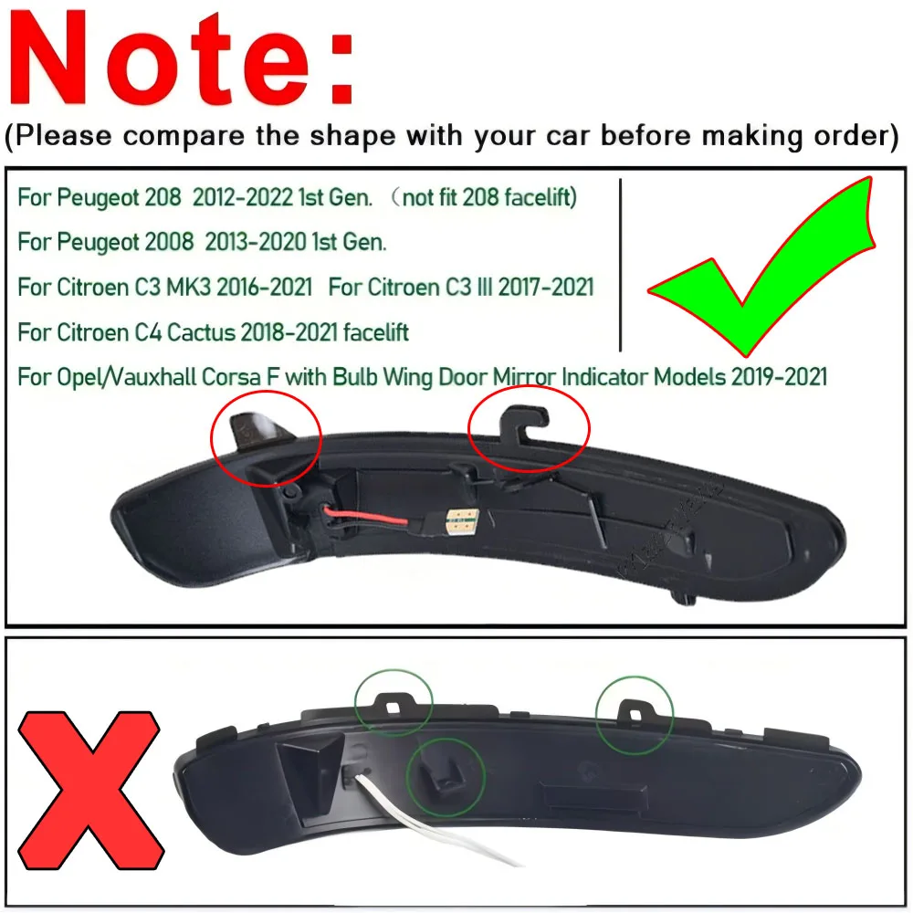 Indicatore Di Direzione Freccia Specchietto Latera Specchietto Retrovisore Per Auto Indicatore Di Direzione Specchietto Retrovisore Indicatore Di Copertura Della Lampada Della Luce Per Citroen C3 Per