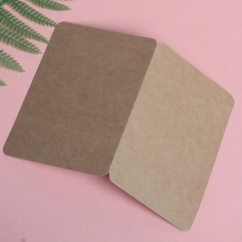 Kraft Paper Blank Cards Folding Type Gift Blessing Card Christmas Wedding Festival Envelope Card Invitation 10pcs/lot greeting cards wedding invitations