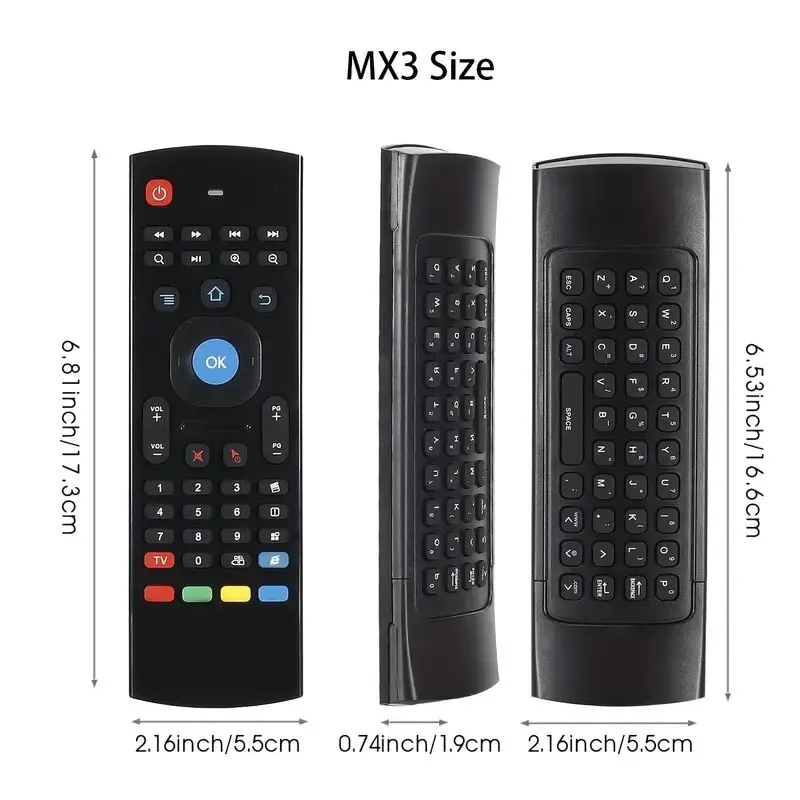 Enhanced Air Mouse Mini Keyboard with Infrared Learning