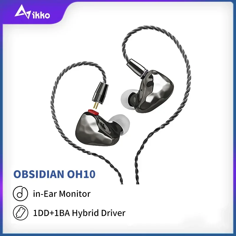 iKKO Obsidian OH10 Wired Earphone HIFI Headphones IEM Headset Game 