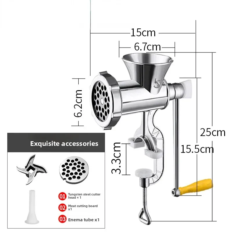 Multifunctional Manual meat grinder For Kitchen Factory Metal Meat & Poultry Grinder Mincer And Sausage Tool Household