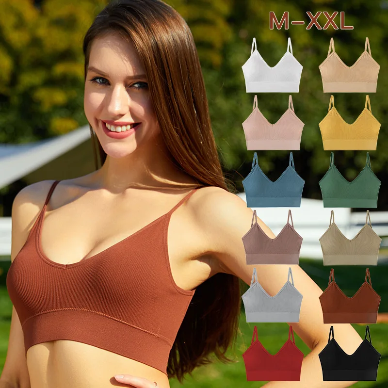 

2023 New Seamless Deep V Large Size Bottoming Camisole Women's Sexy Beauty Back Anti-Exposure Tube Top Wrapped Chest Seamless Al