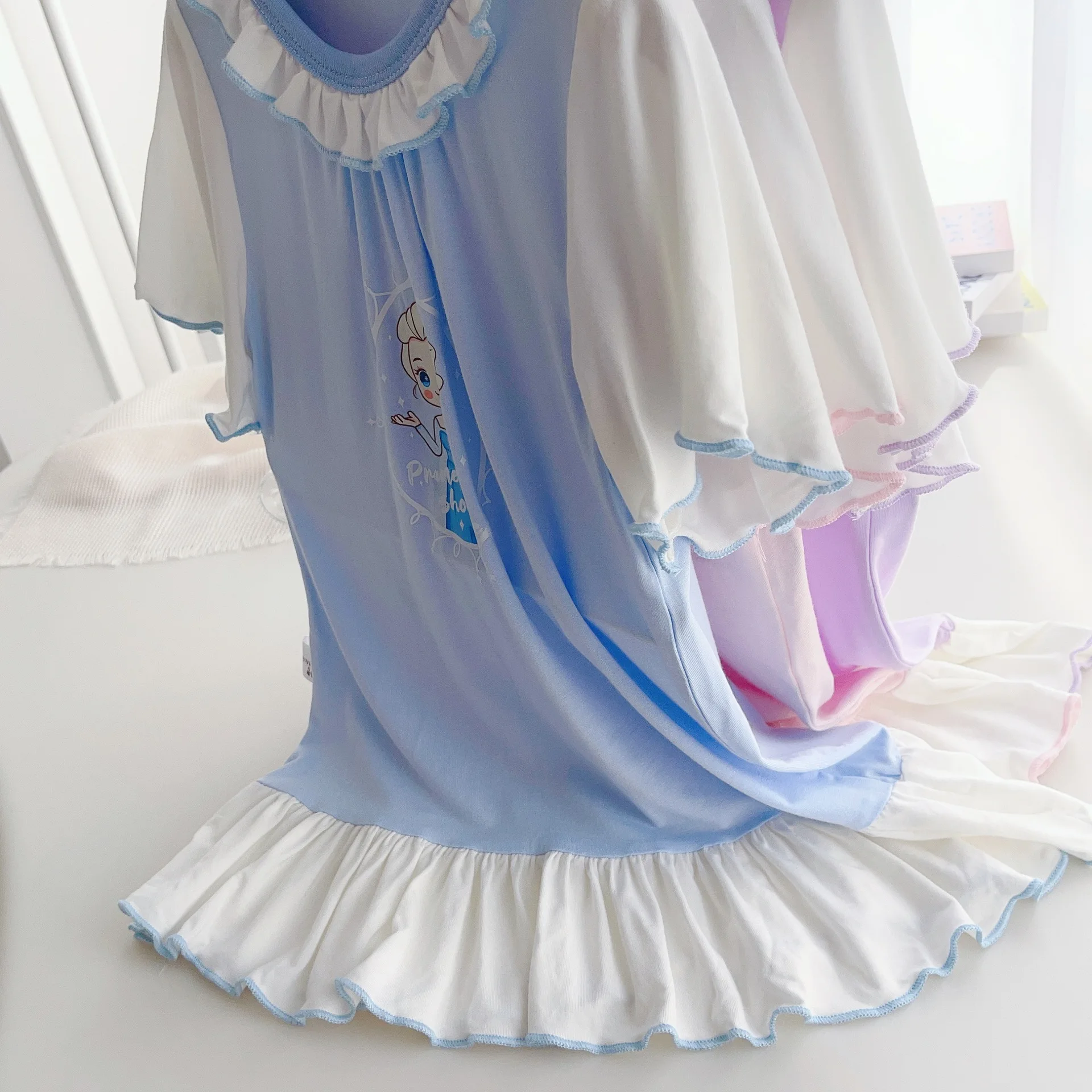 Kids Nightgowns Girls Nightgowns Modal Girls Princess Nightwear Girls Home Dress Pajamas for Children Pajama Girl Sleeping Vest Sleepwear Robe Children's Mother