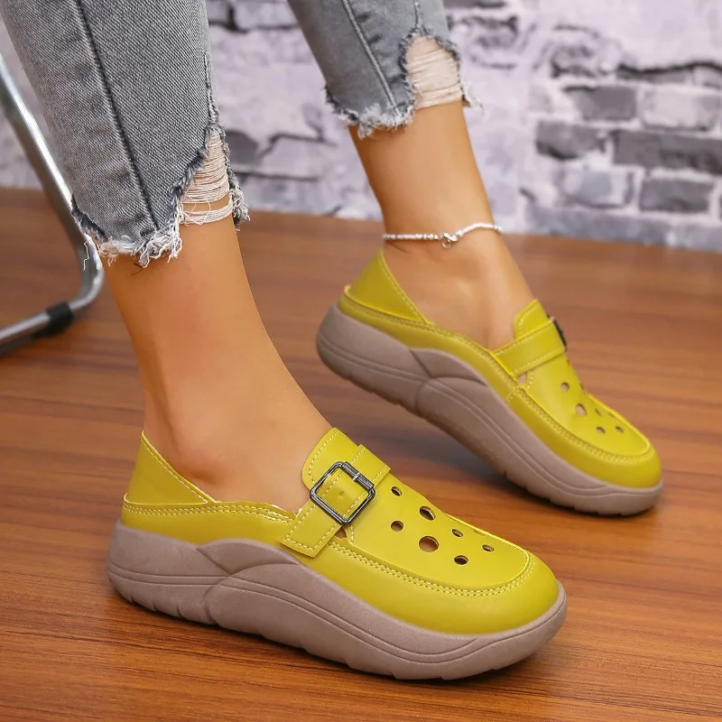 Women Breathable Casual Shoes Fashionable Thick Soled Shoes Versatile Flat Shoes Women's Work Shoes Comfortable Vulcanized Shoes