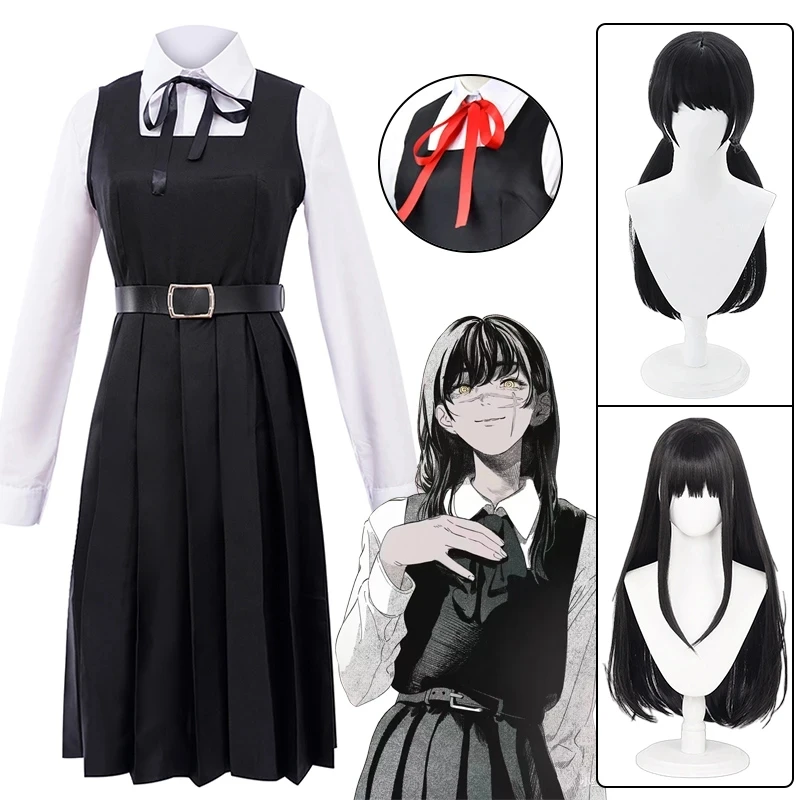 

Anime Mitaka Asa Cosplay Chainsaw Man Costume JK School Uniform War Devil Dress Accessories Suit Halloween Costumes for Women