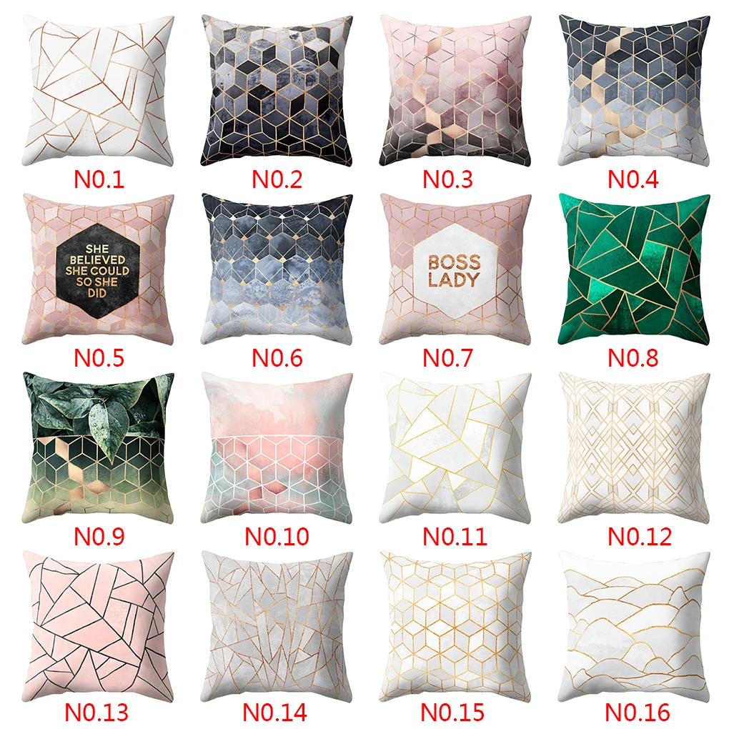 

Немнущаяся домашняя Подушка, гладкая и шикарная мягкая гипоаллергенная наволочка для дивана в спальню, No.03 45*45 см