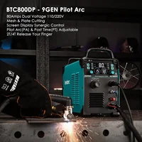 Plasma Cutter 80 Amps Pilot Arc Plasma Cutter Machine Digital Screen Display Dual Voltage 110/220V Plasma Cutting Machine 2