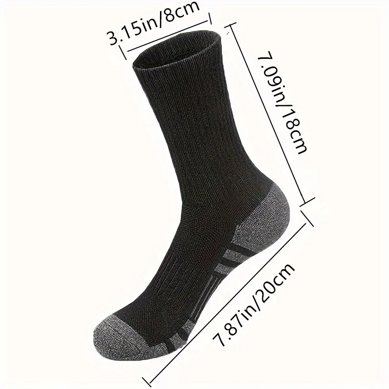 5 Pairs Men's Athletic Socks Sport Running Calf Socks Performance Cushioned Breathable Outdoor Crew for Men Women