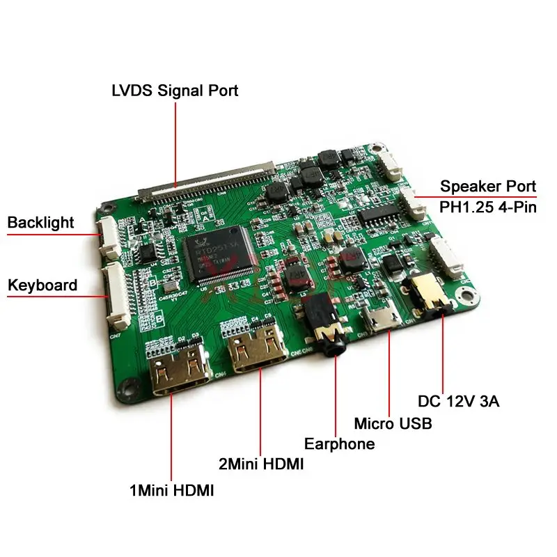 For LP140WD1 LP140WD2 LCD Screen Controller Driver Board Laptop LED Monitor LVDS 40-Pin 14