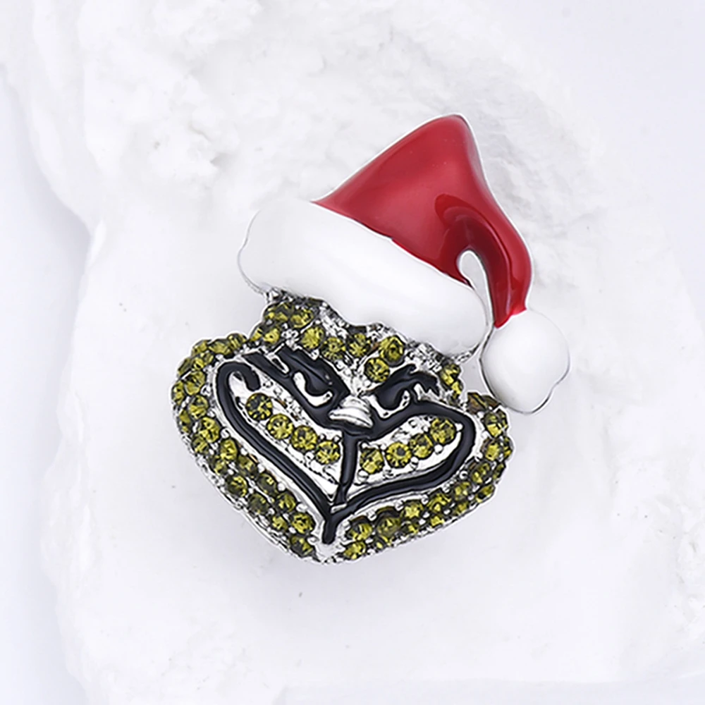 

Catuni Christmas Movie Ghost Pin Brooch Inlaid Crystal Bag Lapel Badge Jewelry Accessories Gifts for Women Girls Boys Fans