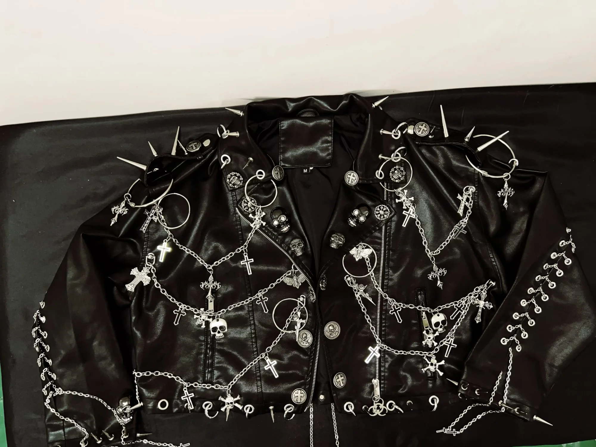 ジャケット・アウター 00s archive y2k velor gothic coat L Vintage 2000s Y2K Subversive Gothic Soft Grunge Black