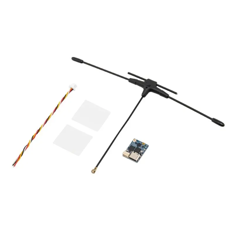 A08E-For BAYCK UR100 2.4G/900M 듀얼 밴드 Expresslrs ELRS 수신기(FPV 드론용 80Mm T형 안테나 포함)