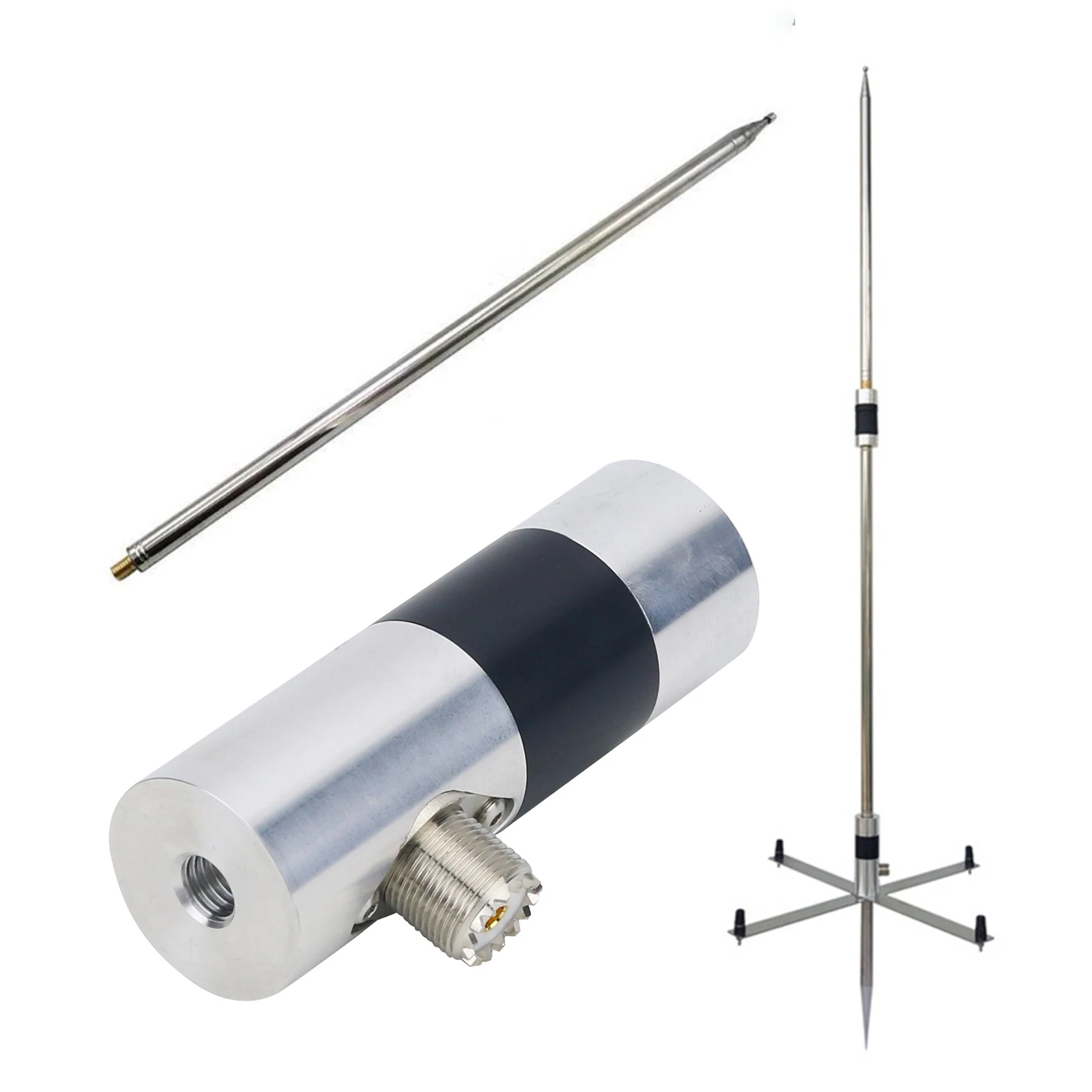 휴대용 단파 GP 안테나 7-54MHz 200W 야외용 GP 텔레스코픽 안테나 SSB CW FM (필드/긴급/훈련/야외용)