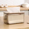 Decorative Tissue Box Cover, Transparent Grey Tissue Holder for Home and Office, Multifunctional Storage Box, Simple Tissue Box 2