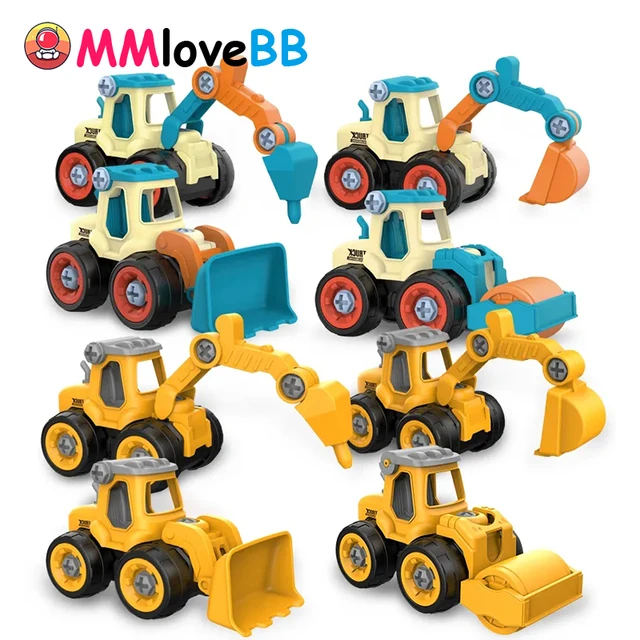 Can be Assembled and Disassembled Mini Engineering Car Tractor Toy Dump Truck Model Classic Baby Puzzle Toys For Children Gift 1