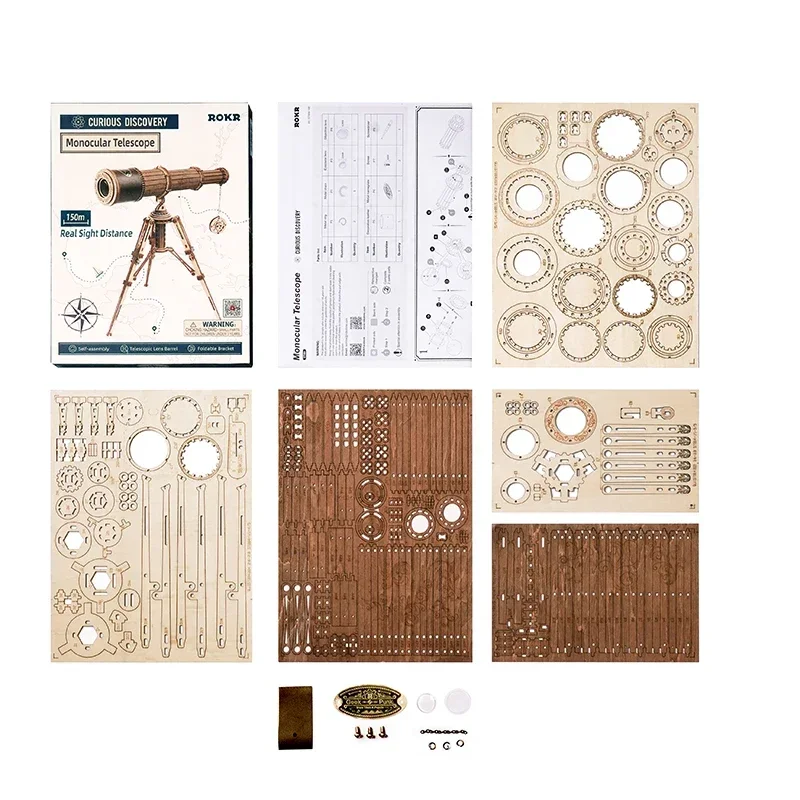 Robotime ROKR Monocular Telescope 3D Wooden Puzzle Game