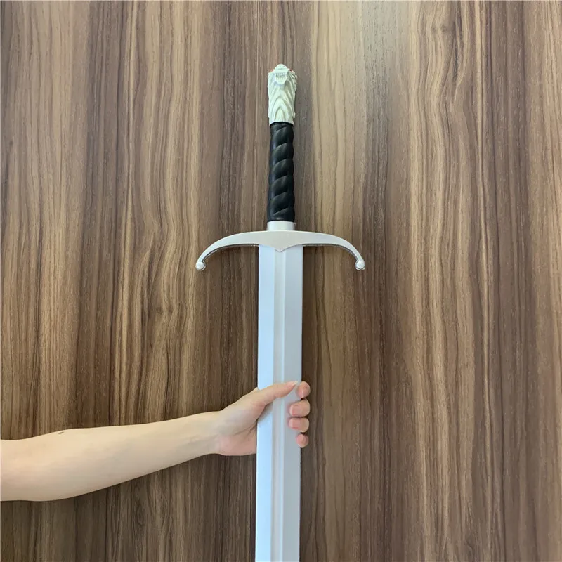 FC Big 1:1 Sword White Wolf Head Sword Weapons Cosplay Prop Role Play Gift Winter Frost 104cm Rubber Unsharpened