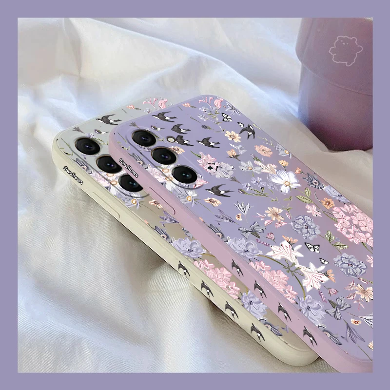 Blooming Elegance Silicone Phone Case – Wilted Flower Design