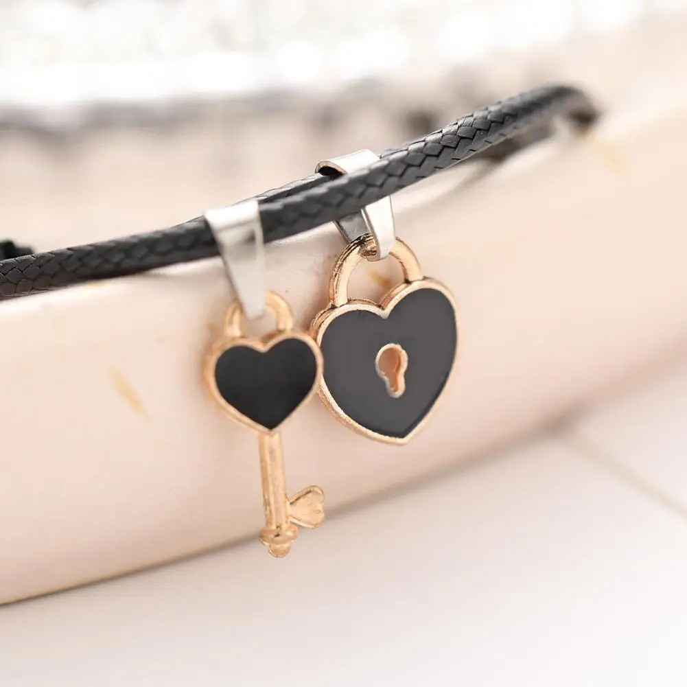 2pcs Silver Tone Stainless Steel Lover Heart Love Lock Bracelet With Lock  Key Bangles Kit Couple Jewelry Sets Gift | Fruugo NO