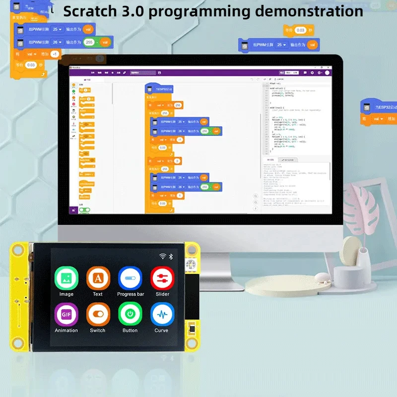 Smart Display para Arduino Lvgl Esp32 Wifi e Placa de Desenvolvimento Bluetooth Módulo Tft Lcd Tela Capacitiva 320x480 35 - Imagem 6