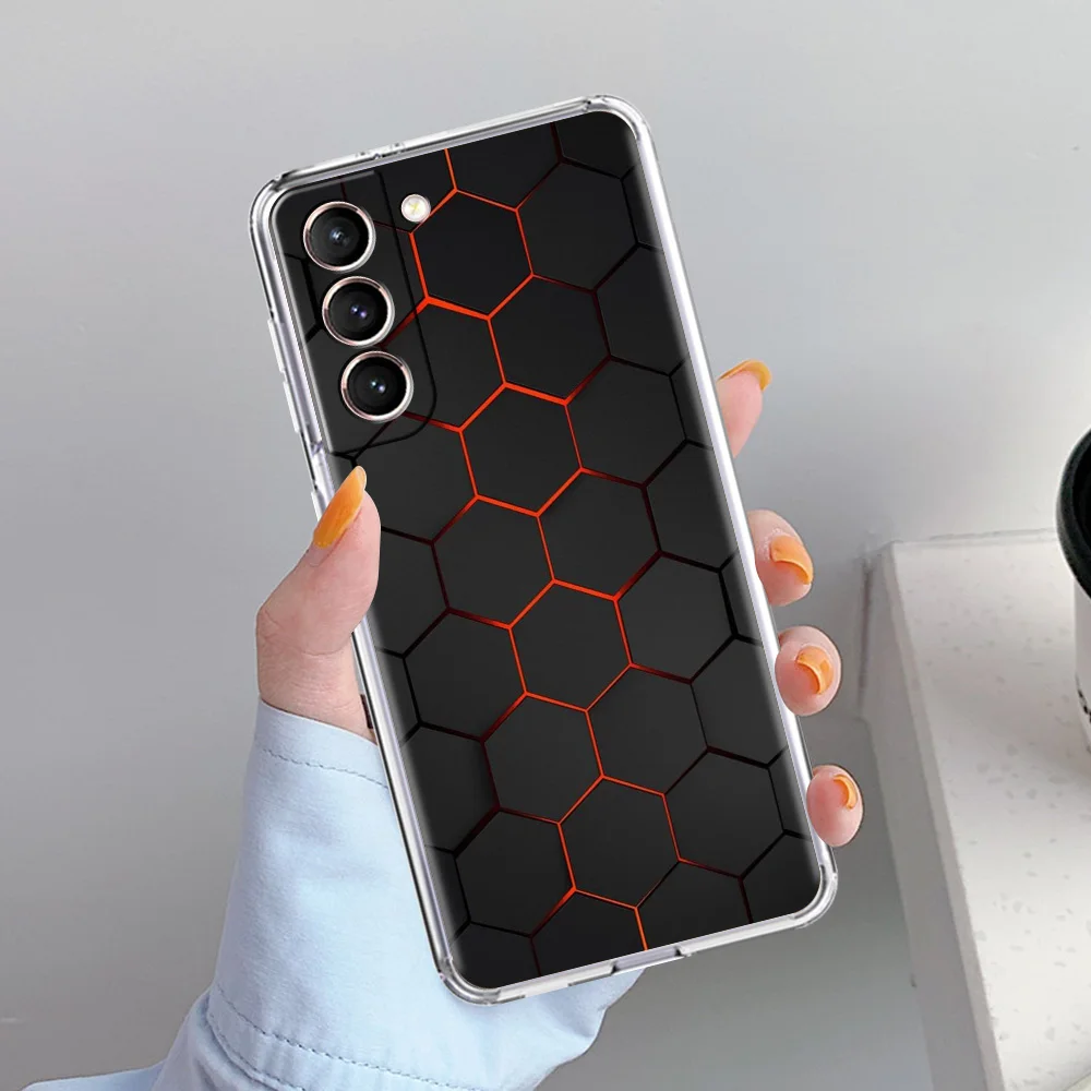 Honeycomb Pattern Soft Clear Phone Case