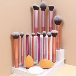 12 - Piece Professional Makeup Brush Set with Versatile Application Tools (Polychrome)