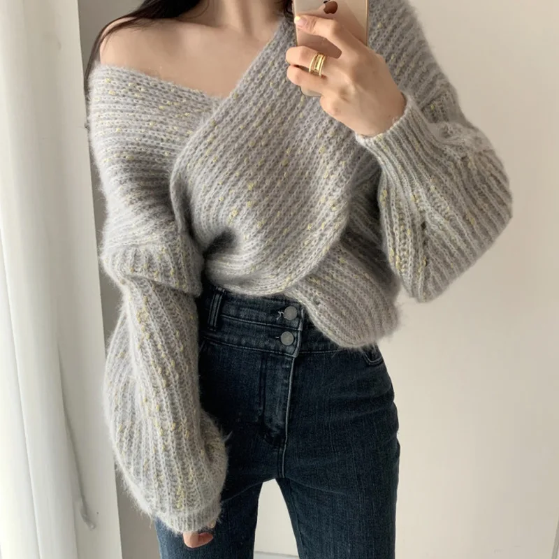 

Autumn and Winter New Japan and South Korea Lazy Wind Temperament Casual Fashion Versatile Different Styles of Knitted Cardigan