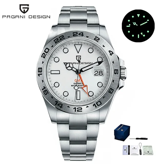 Pagani Design 2026 Nouvelle Montre de Plongée Homme 42 mm Saphir Mécanique Automatique GMT Étanche 100m PD1682 1