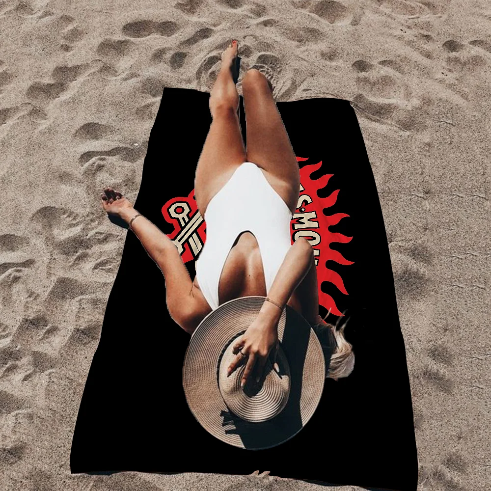 Gas Monkey Garage Logo Bath Towel Microfiber Soft Water Absorbing Breathable For Girl Kids Decorative Cartoon Beach Towel 2