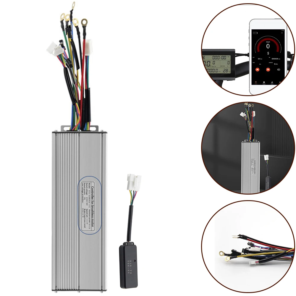 

1pc Controller With KT-Ble Ebike Controllers For 3000W Brushless KT-50A MTB Motors With KT-Ble Electric Bike Accessories