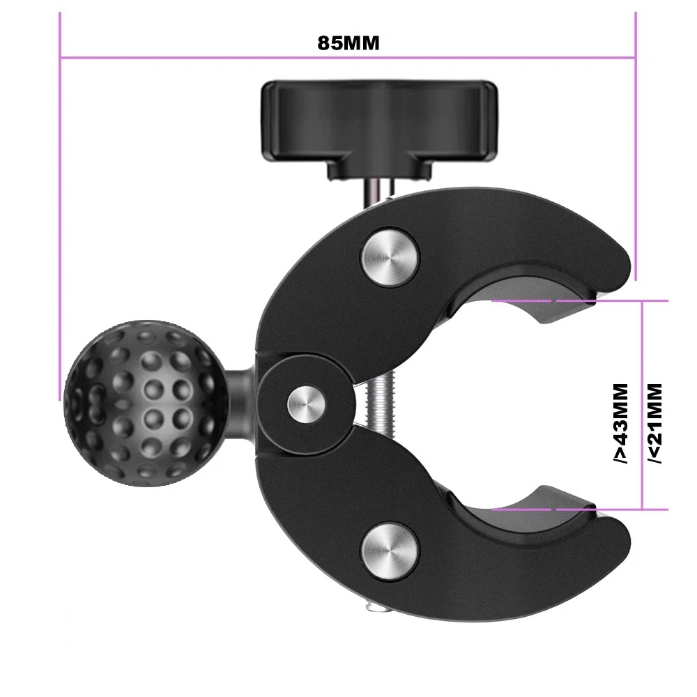 Multifunktionale 55-mm-Tauchlampe mit Kugelkopfclip für Unterwasserfotografie, Taschenlampenclip_voghion.com