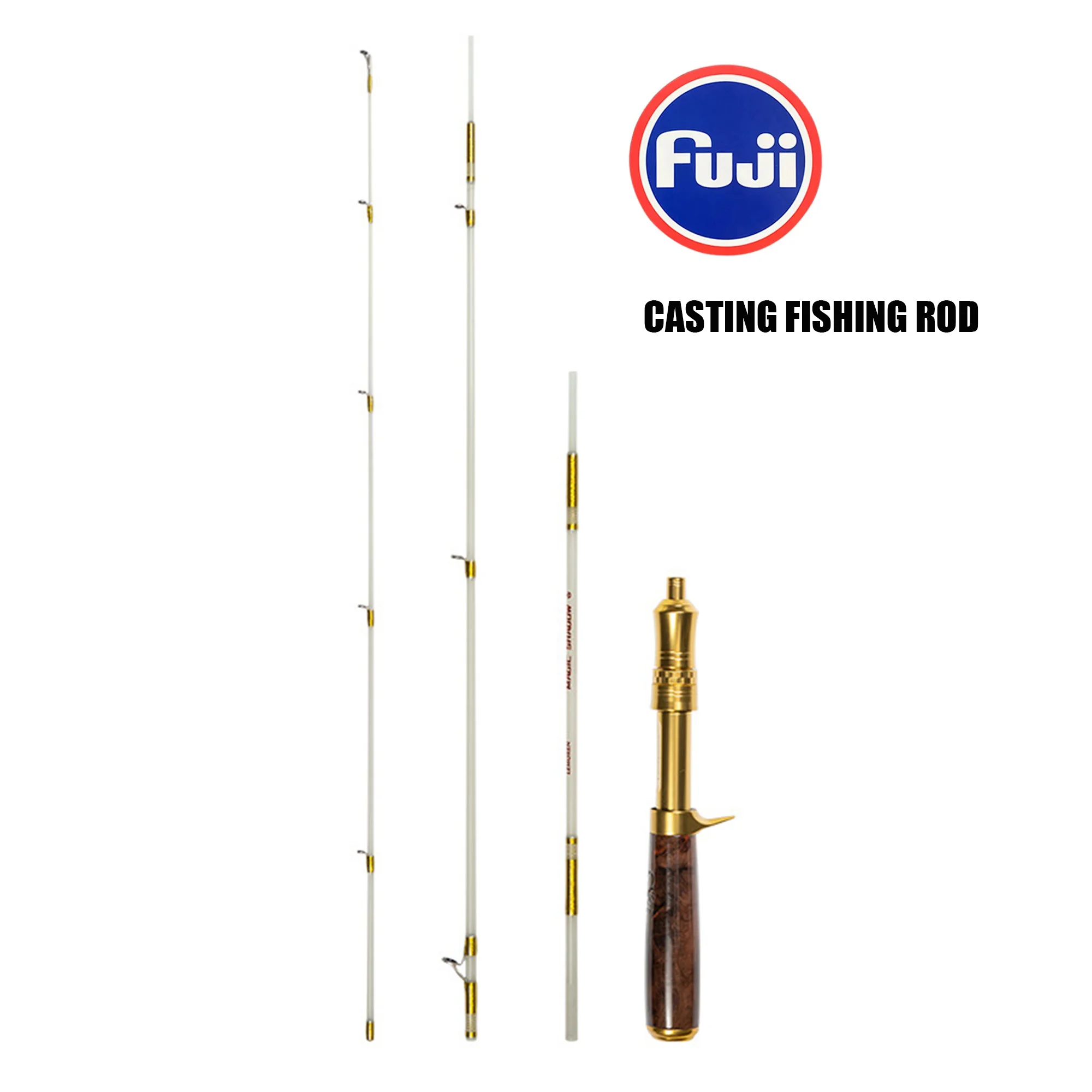 

1.5M FUJI Trout Fishing Rod Glass Fibre Squishy CASTING Fishing Rod Top Outdoor Gear with Solid Wood Handles