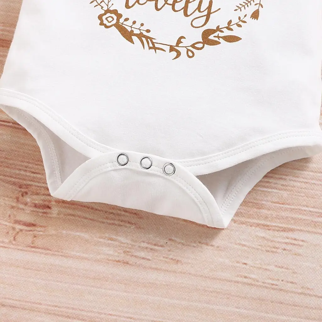 0-18 Monate Neugeborenes Baby Mädchen Kleidung Strampler Dot Hose mit elastischem Bund Säuglingsstirnband mit Schleifenknoten 3-teiliges süßes Freizeit-Set – Detail 4